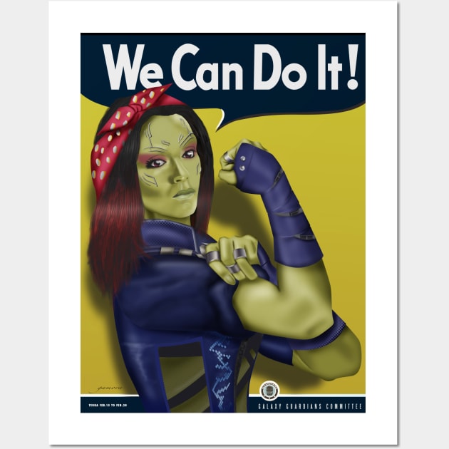 Gamora - We Can Do It! Wall Art by lexxclark